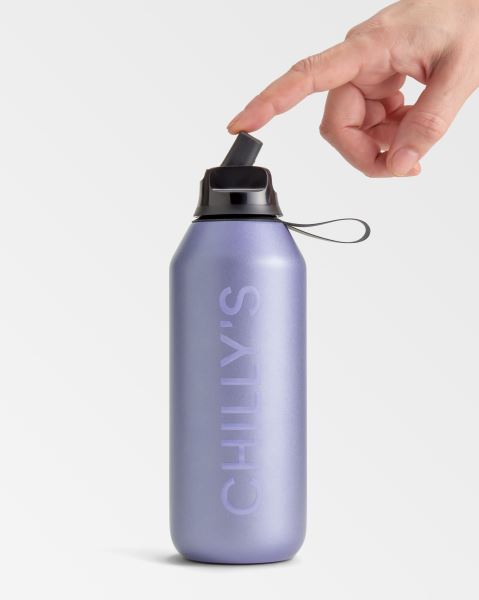 Lavender Chilly's Metallic 500ml / 1L Series 2 Flip Bottle | LG1523467